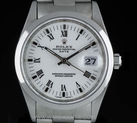 Rolex Oyster Perpetual Date 15200 White Roman 